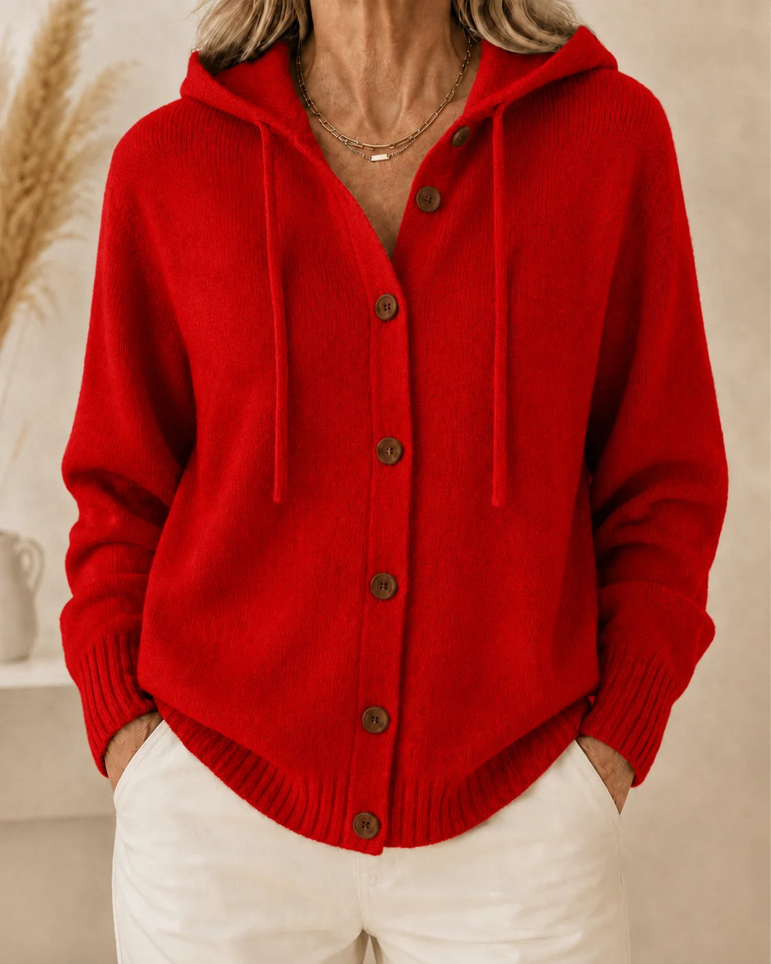 CLEARANCE SALE🔥 Women's Casual Hoodie Cotton Plain Long Sleeve Comfy Cardigan