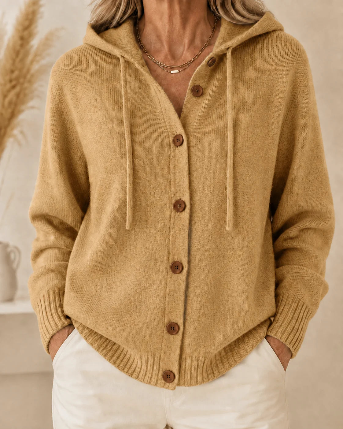 CLEARANCE SALE🔥 Women's Casual Hoodie Cotton Plain Long Sleeve Comfy Cardigan