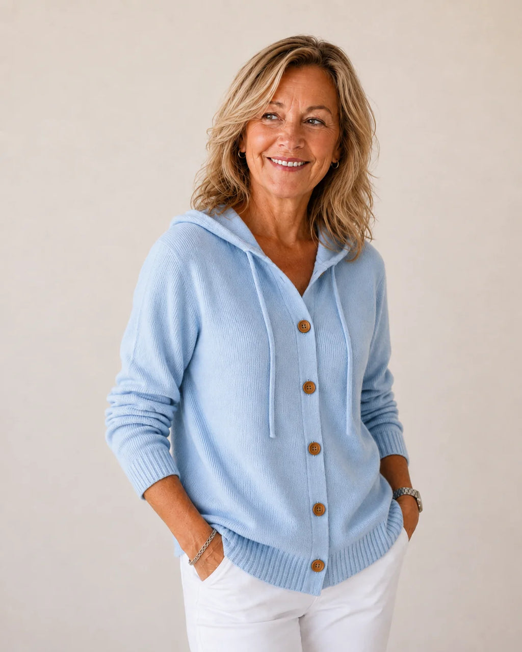 CLEARANCE SALE🔥 Women's Casual Hoodie Cotton Plain Long Sleeve Comfy Cardigan