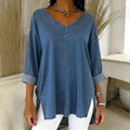 🎄New Arrivals🔥Women's Casual Washed Denim Cotton Top