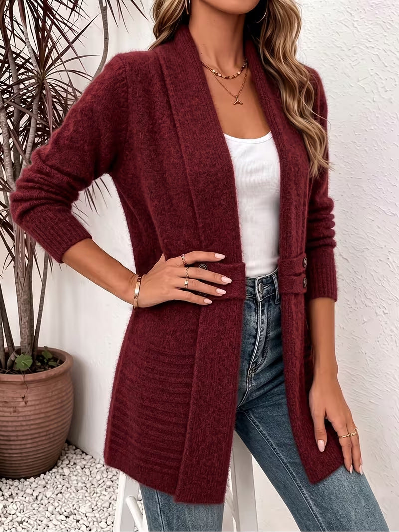 ✨Women's Casual Double-Breasted Knit Cardigan – Elegant Casual Layer For Cosy Everyday Style 🤍