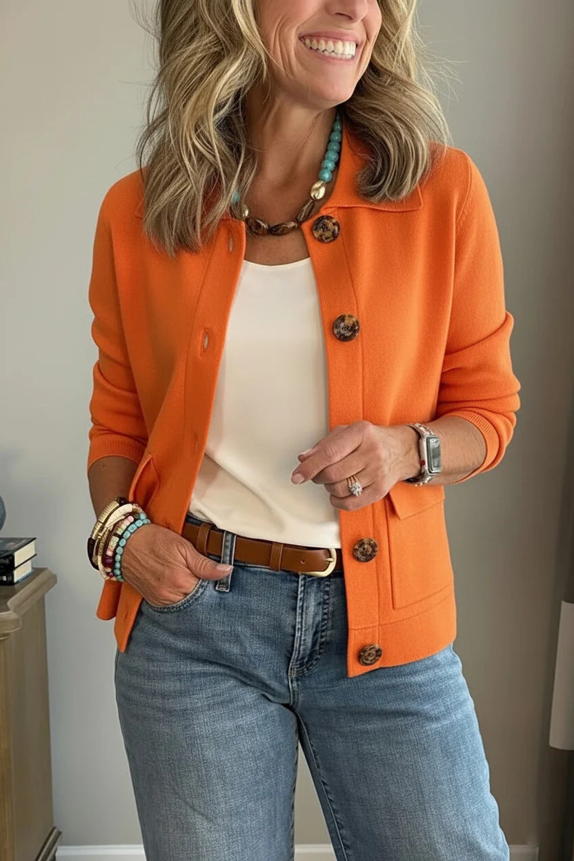 🔥 Casual Lapel Pocket Solid Color Jacket